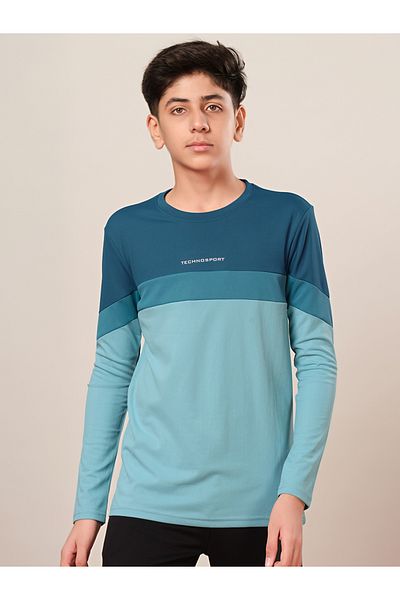 Technosport By Styli Color Block Long Sleeve Regular Fit T-Shirt