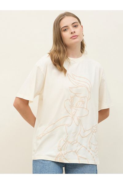 Styli Looney Tunes Lola Sketch Graphic Longline Oversized T-Shirt