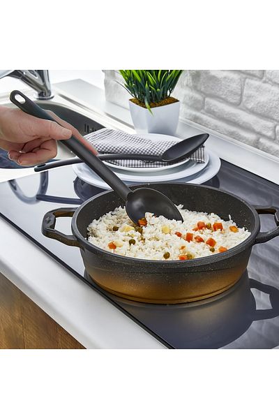 Findit 6 Pieces J.Lewis Black Teflon Serving Spoons (Findit)