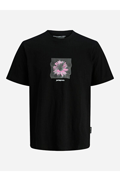 Jack & Jones تي شيرت Jcorecharge مطبوع عليه صورة فوتوغرافية بأكمام قصيرة ورقب...