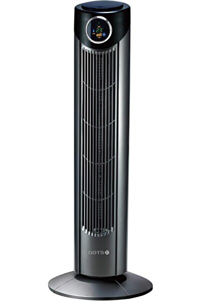 DOTS Floor Fan, 42 Inch, 3 Speeds, 12 Hour Timer, 45W, TTW-668R, Black