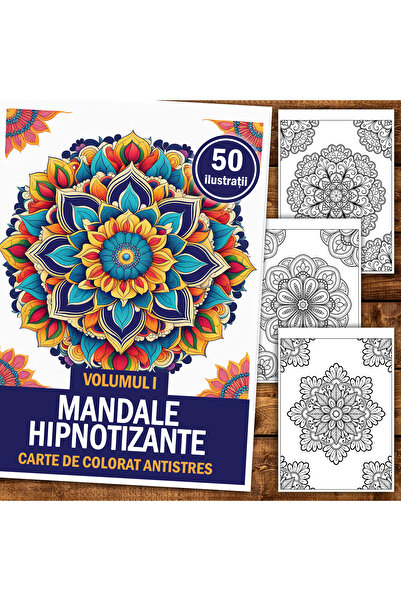 Legendary Gifts Carte de colorat pentru relaxare si antistres, 50 de ilustrat...