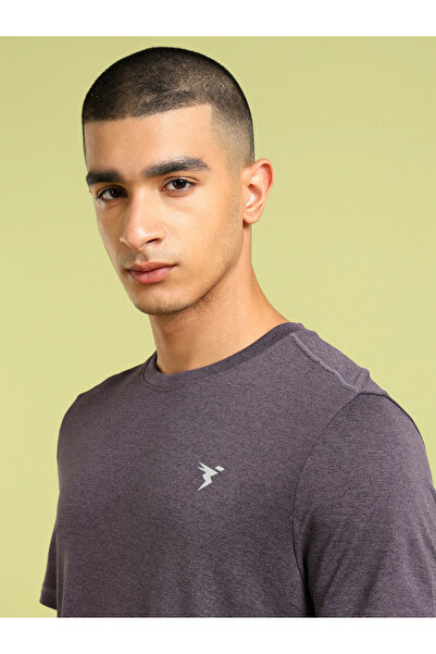 Technosport By Styli Melange Short Sleeve Slim Fit T-Shirt