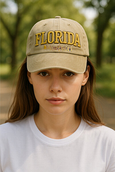 LAGRANZE قبعة فلوريدا الصيفية القطنية المطرزة