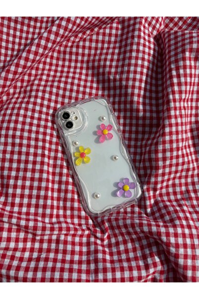 MustCase حافظة متوافقة مع هاتف آيفون 11، حافظة شفافة بتصميم زهرة اللؤلؤ ومضاد...