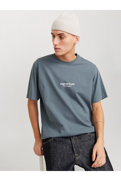 Jack & Jones Slogan Print Round Neck T-Shirt