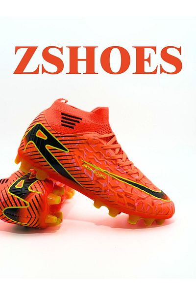 ZSHOES Cizme de fotbal Premium Turf Field cu șosete cu talpă TPU
