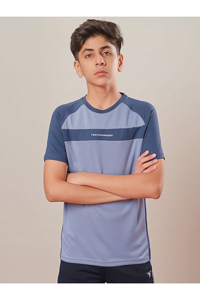 Technosport By Styli Color Block Raglan Sleeve Regular Fit T-Shirt