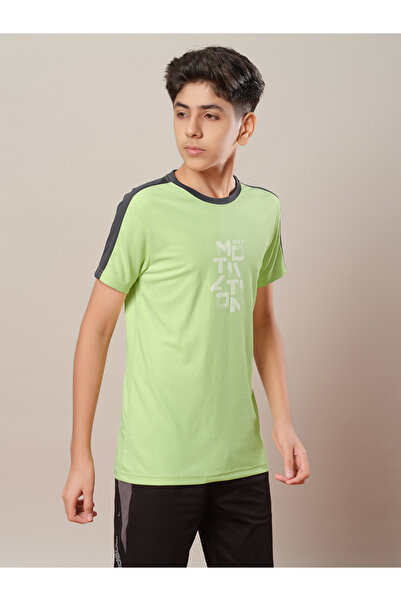 Technosport By Styli Color Block Crew Neck Regular Fit T-Shirt