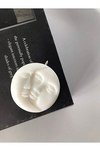 Bernami Pinterest Offcial Dekoratif Güneş Ay Kokulu Mum Beyaz