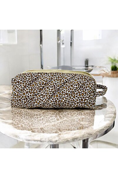 Hazal Atelier Hair Styling Bag, Travel Bag, Leopard Print, Padded