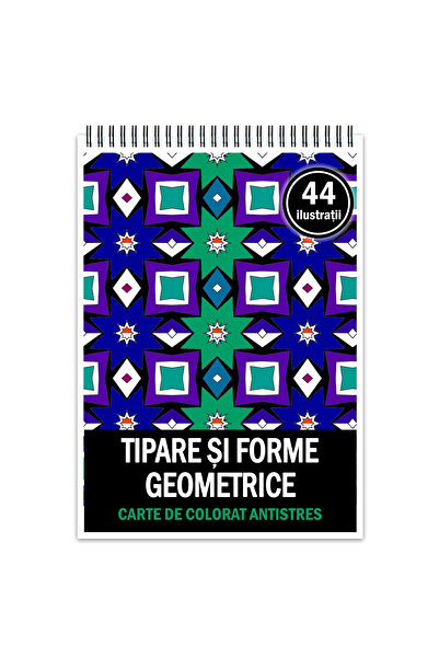 Legendary Gifts Carte de colorat antistres, 44 de ilustratii Tipare si forme ...