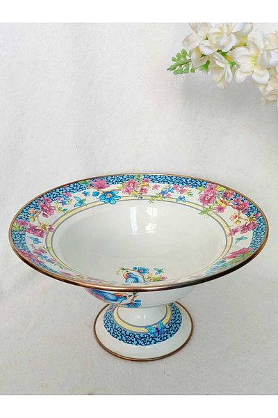 EBRULİEMAYE Garden Deep Footed Fruit Bowl Salad Plate Bowl Presentation Bowl
