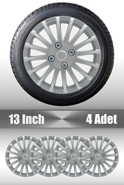 FRWY Citroen Berlingo Nemo Saxo 13" inç Uyumlu 4 Adet 1 Takım Gri Jant Kapağı