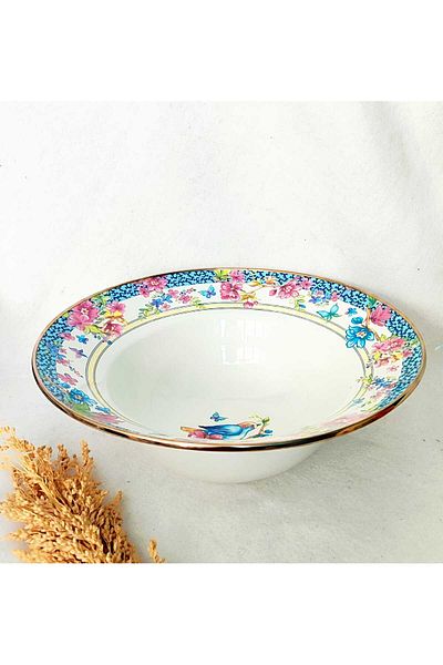 EBRULİEMAYE Garden Deluxe Deep Fruit Bowl Salad Plate Bowl Presentation Bowl