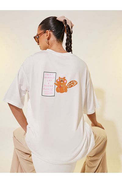 Styli Graphic Print Round Neck T-Shirt
