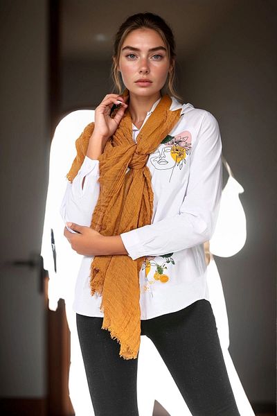 bacc Mustard Pareo Shawl Bcnsv-2513479