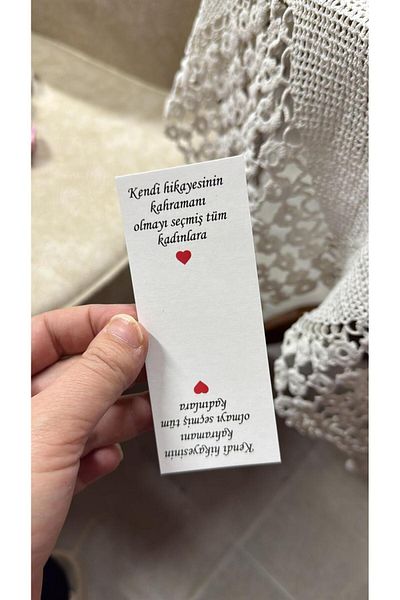 ARLetikettasarım Women's Day Candle Card 5X12 cm 105 Pieces - Arletikettasarım