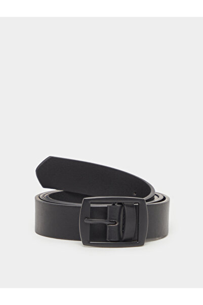 Styli Black Solid Pin Buckle Closure Belt