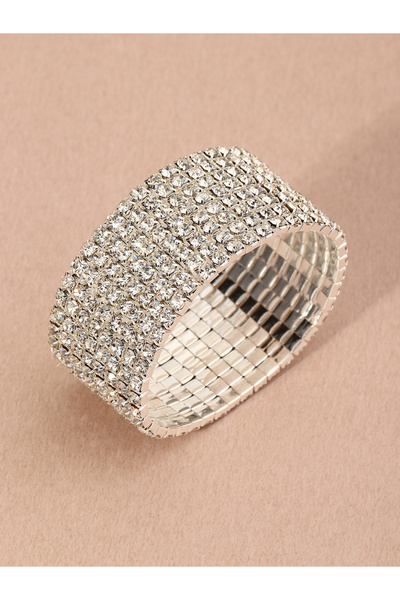 Take Two By Styli Embellished Wide Cuff Bracelet