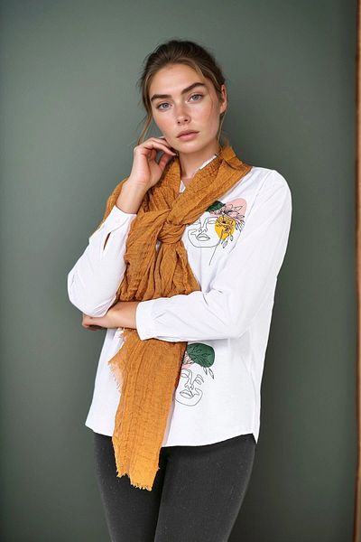 bacc Mustard Pareo Shawl Bcnsv-2513479