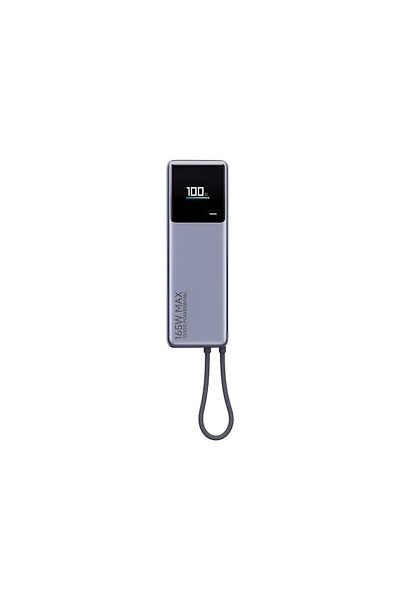Xiaomi Power Bank 165W USB-C Integrated Cable Dual Ports USB-C 10000mAh - Gray