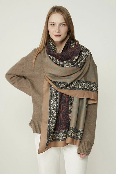 bacc Mink Shawl Patterned Shawl Bcnsv-2511188