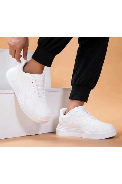 KDY UNISEX ΛΕΥΚΟ-ΜΑΥΡΟ AIR SNEAKER DAILY FORCE ΑΘΛΗΤΙΚΑ ΠΑΠΟΥΤΣΙΑ