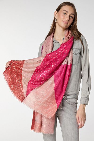bacc Purple Ethnic Patterned Gilded Shawl Bcnsv-2515090