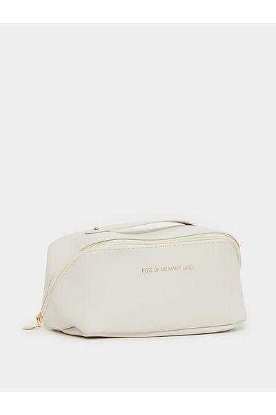 Styli Plain Cosmetic Bag with Zip Closure and Top Handle