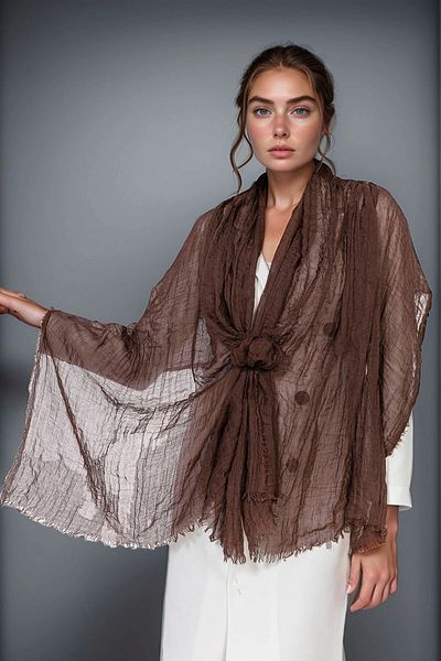 bacc Brown Pareo Shawl Bcnsv-2513479
