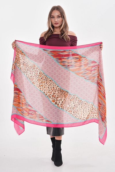 bacc Fuchsia Patterned Shawl Bcnsv-2515217