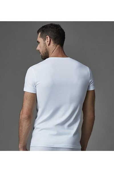 Eros Men's White Compact O Neck Undershirt 2 Pack Ers004