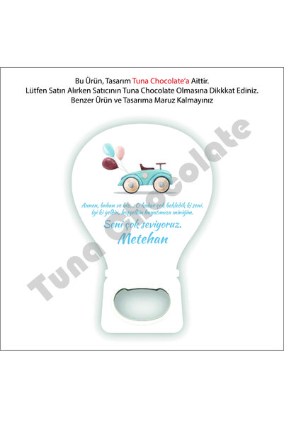 Tuna Chocolate Çikolata & Hediyelik 25 Adet Kişiye Özel Baskılı Balon Magnet ...
