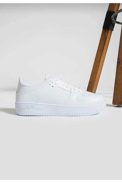 KDY Unisex White-Black Air Sneaker Daily Force Sports Shoes