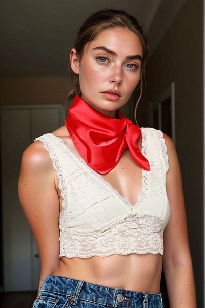bacc Red Bandana Scarf Bcnsv-2513731