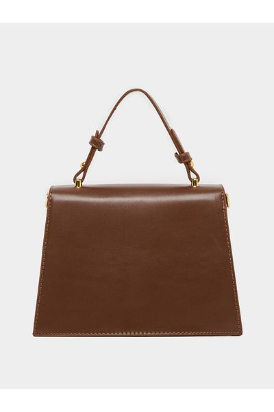 Styli Solid Handbag with Top Handle and Adjustable Strap