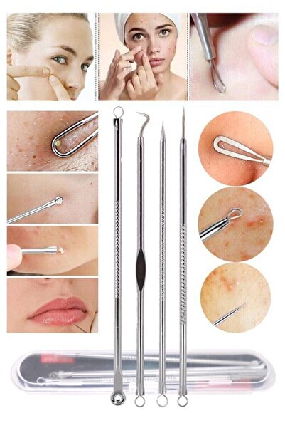 Skygo 4 lü Kutulu Paslanmaz Komedon Akne - Siyah Nokta Temizleyici Set