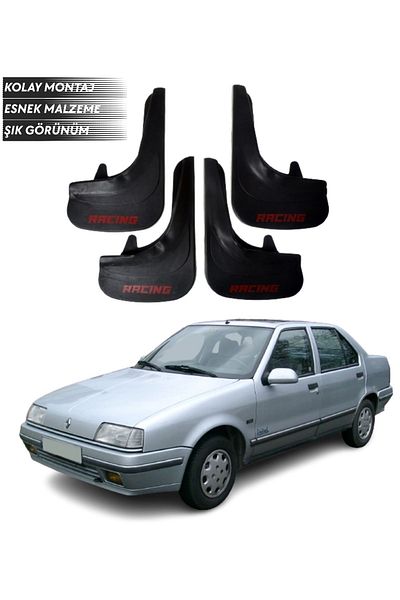 SONİKON LİNE Renault R 19 Compatible Racing Written 4-Piece Mudguard Mudguard Dust Cover Modified
