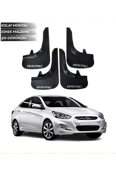 SONİKON LİNE Fiat Marea Compatible with All Cases Racing Written 4-Piece Mudguard Mudguard Dust Cover Modified