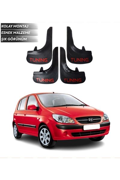 SONİKON LİNE Hyundai Getz Tuning Written 4-Piece Fender Mudguard Dust Cover Compatible with All Cases Modified