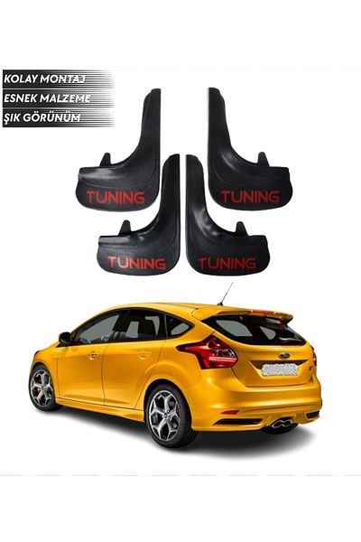 SONİKON LİNE Ford Focus 3 Hb 2011-2015 Compatible Tuning Written 4-Piece Fender Mudguard Dust Cover Modified