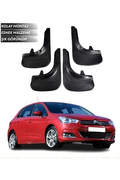 SONİKON LİNE Citroen C4 11 and after Compatible 4-Piece Mudguard Mudflap Dust Cover Modified