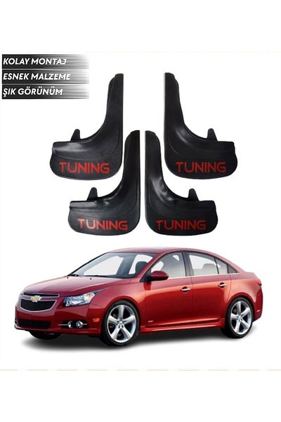 SONİKON LİNE Chevrolet Cruze Sedan Compatible Tuning Written 4-Piece Fender Mudguard Dust Cover Modified