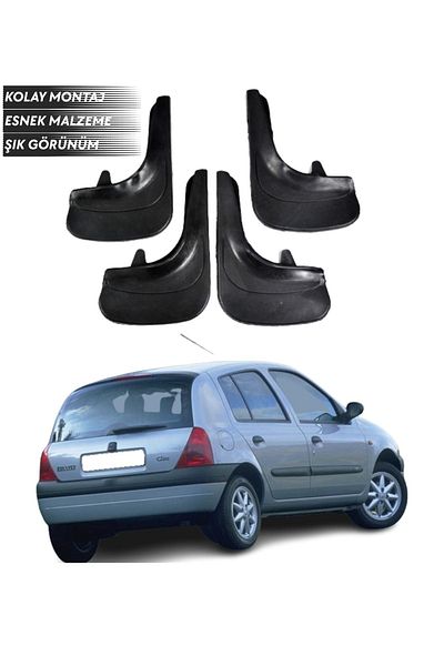 SONİKON LİNE Renault Clio 2 Hb 1998-206 Compatible 4-Piece Mudguard Mudguard Dust Cover Modified
