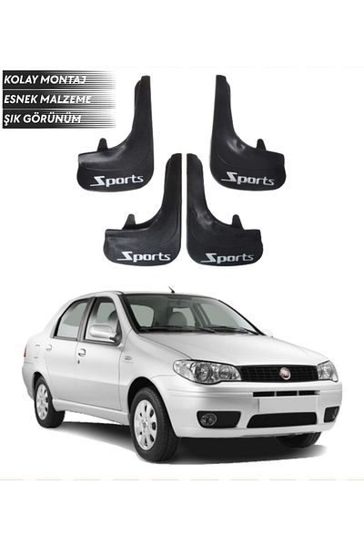 SONİKON LİNE Fiat Albea Sd Sports Written 4-Piece Mudguard Mudguard Dust Cover Compatible with All Cases Modified