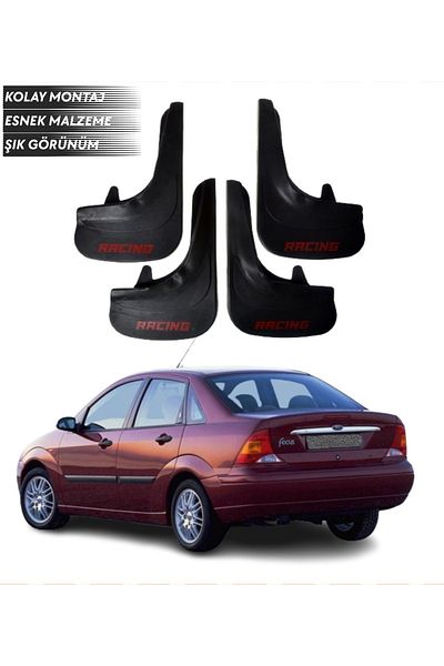 SONİKON LİNE Ford Focus 1 Sd 1998-2004 متوافق مع سباق مكتوب 4 قطع واقيات الطين واقيات الغبار المعدلة