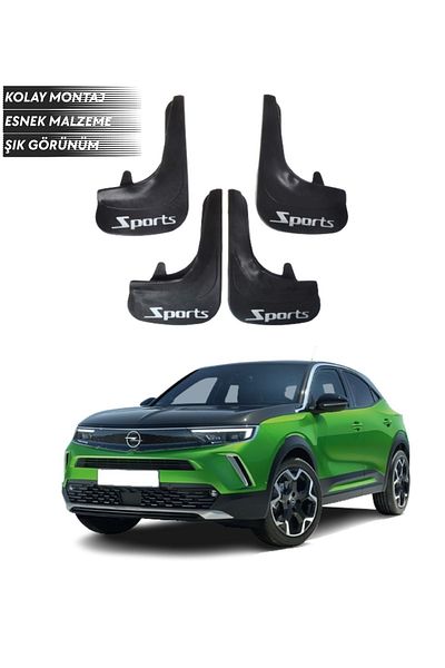 SONİKON LİNE Opel Mokka 2012-2020 Compatible Sports Written 4-Piece Mudguard Mudflap Dust Cover Modified