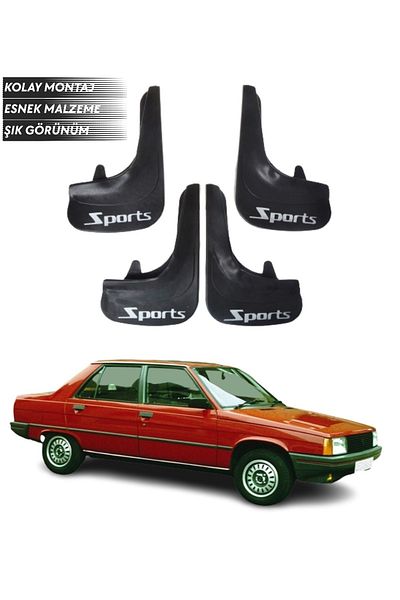 SONİKON LİNE Renault R9 Compatible Sports Written 4-Piece Fender Mudguard Dust Cover Modified