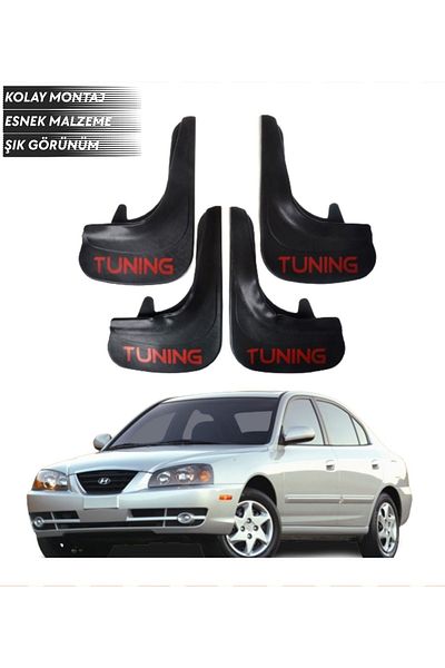 SONİKON LİNE Hyundai Elentra 2002-2007 Compatible Tuning Written 4-Piece Fender Mudguard Dust Cover Modified